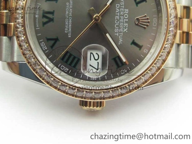 BP Bracelet Roman Dial on 36 Best Edition 1:1 DateJust SS Gray Maker RG Jubilee 126281 0418